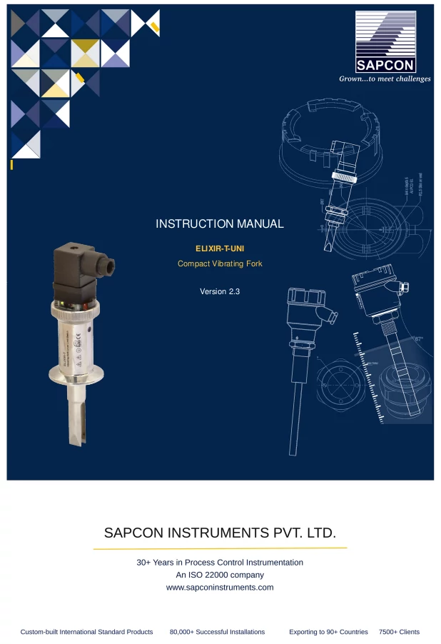 Vibrating Fork Level Sensor Instruction Manual