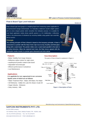 Float and Board Datasheet